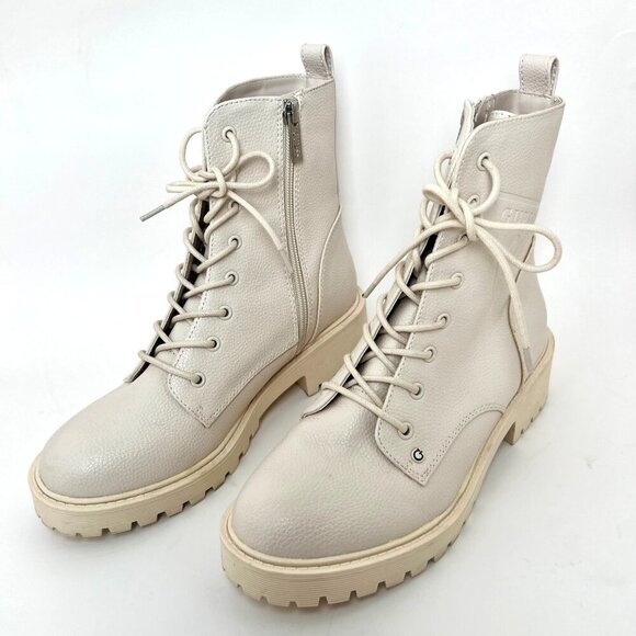 Guess Womens Combat Lace-Up Ankle Boots With Side Zipper Size 8.5 - Picture 1 of 10
